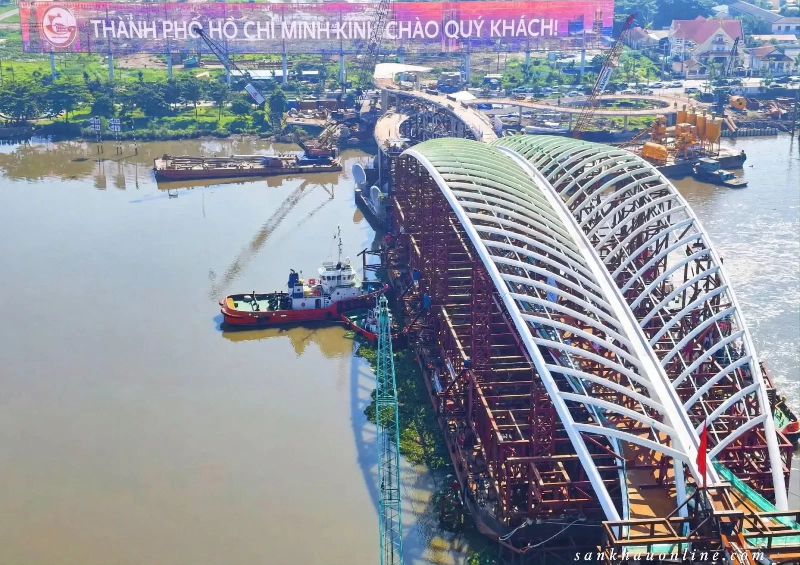Tphcm - Cầu Đi Bộ Lá Dừa Nước Hợp Long Thành Công - ảnh 5