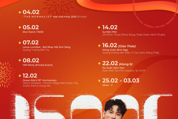 LỊCH DIỄN TẾT BÍNH NGỌ 2026 CỦA ISAAC