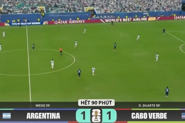 KỲ 55: ARGENTINA 1-1 CABO VERDE VÀO 2 HIỆP PHỤ SAU 90 PHÚT