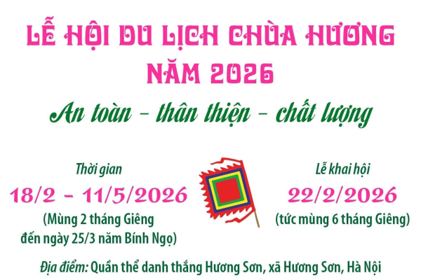 LỄ HỘI DU LỊCH CHÙA HƯƠNG NĂM 2026
