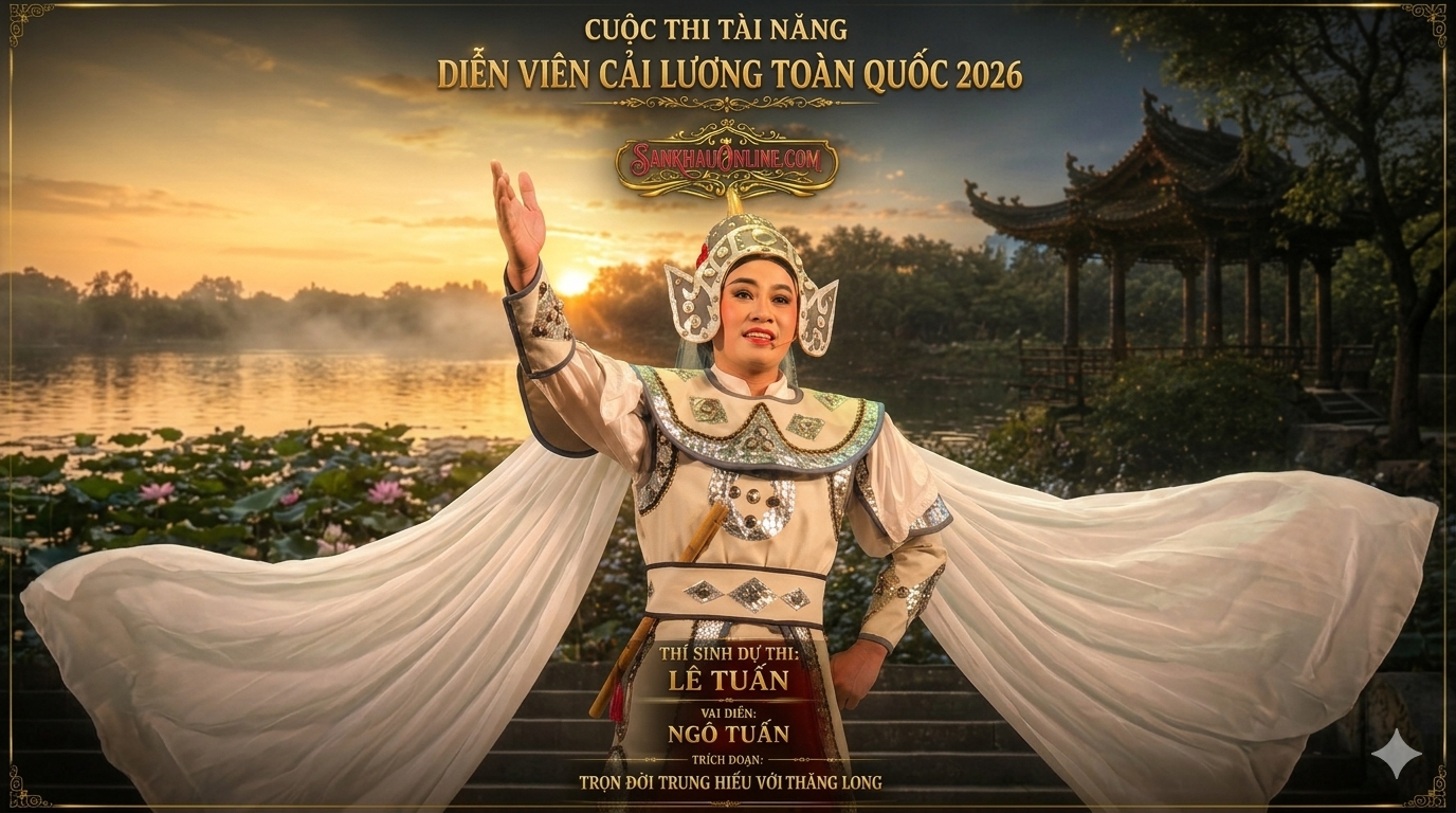 Lê Tuấn -  một giọng ca đẹp làm lấp lánh sân khấu CUỘC THI TÀI NĂNG DIỄN VIÊN CẢI LƯƠNG 2026