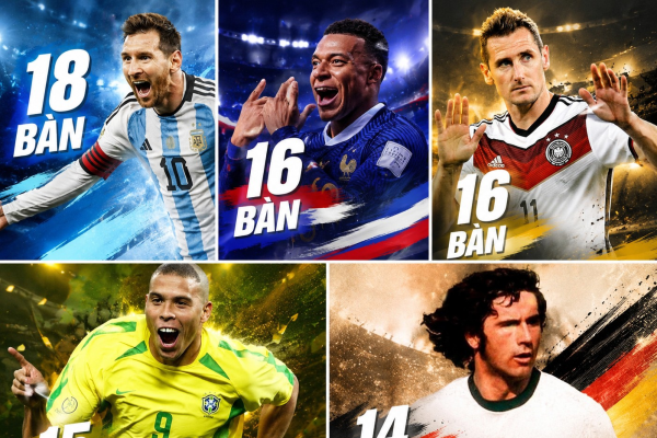 KỲ 47: TOP 5 CHÂN SÚT VĨ ĐẠI NHẤT LỊCH SỬ WORLD CUP VÀ CUỘC ĐUA KHỐC LIỆT MÙA HÈ NÀY